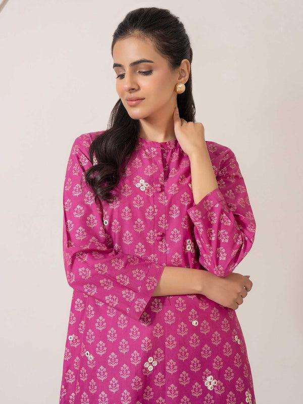 Limelight Cambric Shirt-Embroidered (Pret)