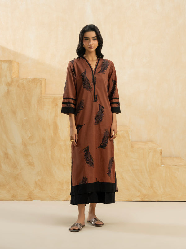 Limelight Cambric Shirt-Printed (Pret) Rust