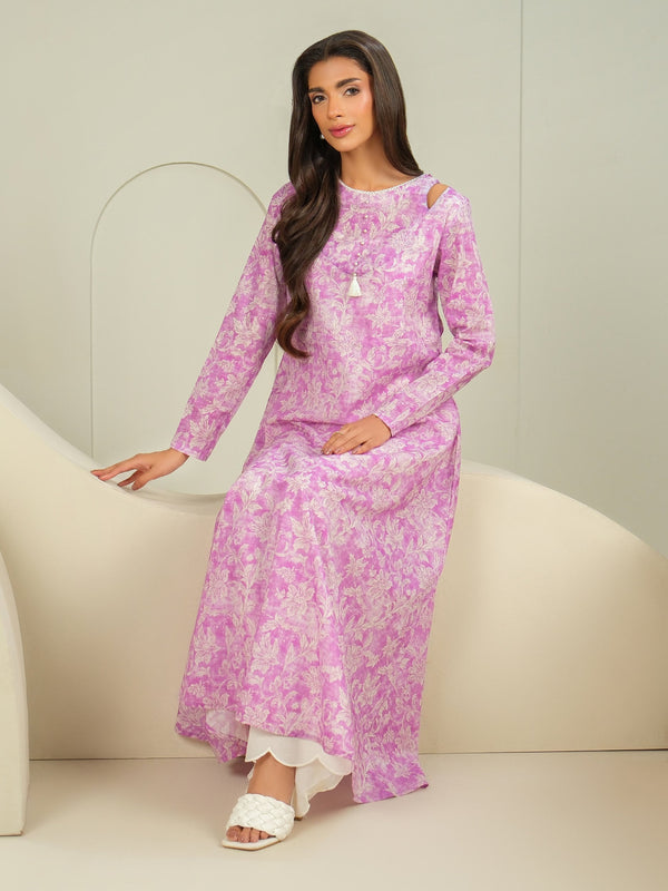 Limelight Cambric Shirt-Printed (Unstitched) Lilac