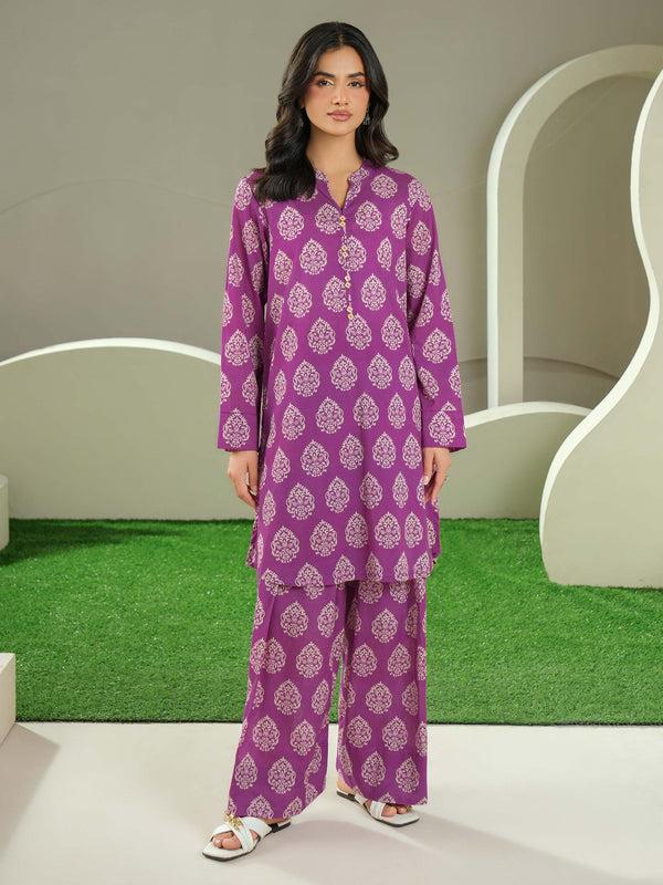 limelight Cambric Shirt-Printed (Unstitched) Purple