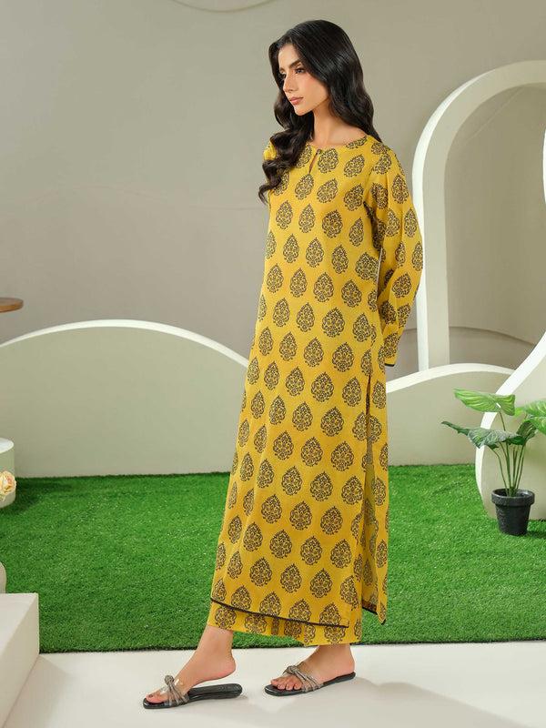 Limelight Cambric Shirt-Printed (Unstitched) Yellow