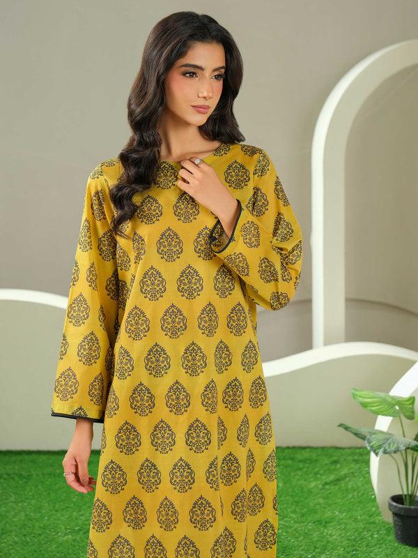 Limelight Cambric Shirt-Printed (Unstitched) Yellow