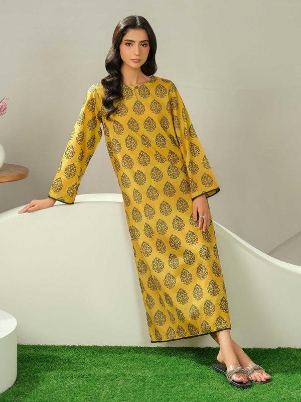 Limelight Cambric Shirt-Printed (Unstitched) Yellow