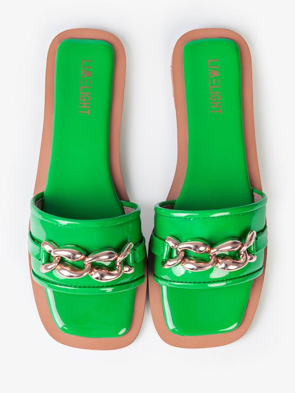 Limelight Chain Embellished Flats
