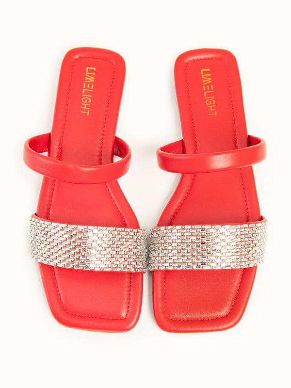 Limelight Crystal Embellished Flats