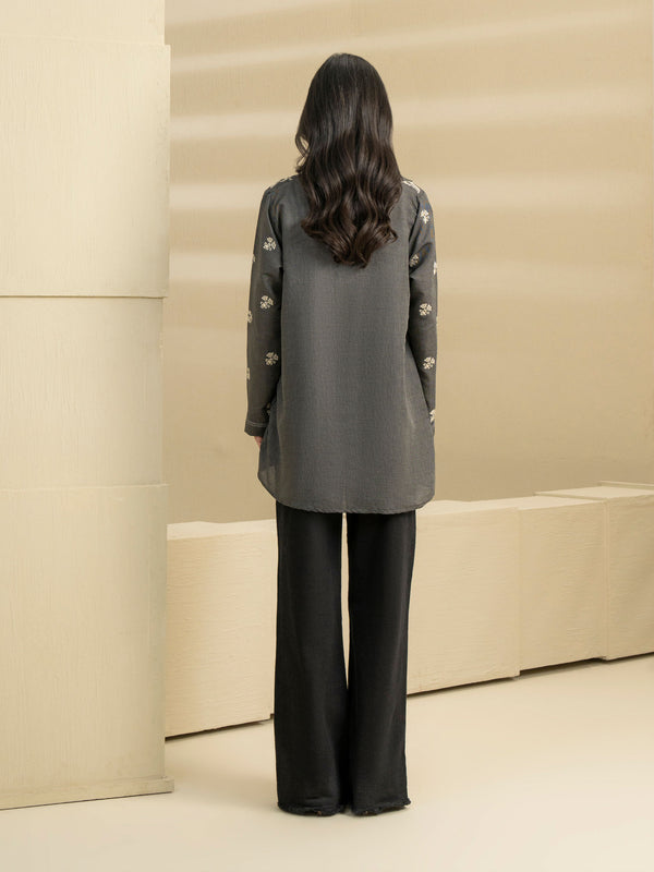 Limelight Denim Kurti-Embroidered (Pret) Grey