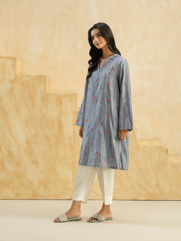 Limelight Denim Shirt-Embroidered (Pret)