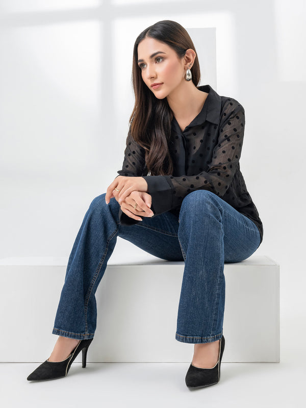 Limelight Dyed Chiffon Top