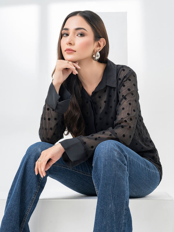 Limelight Dyed Chiffon Top