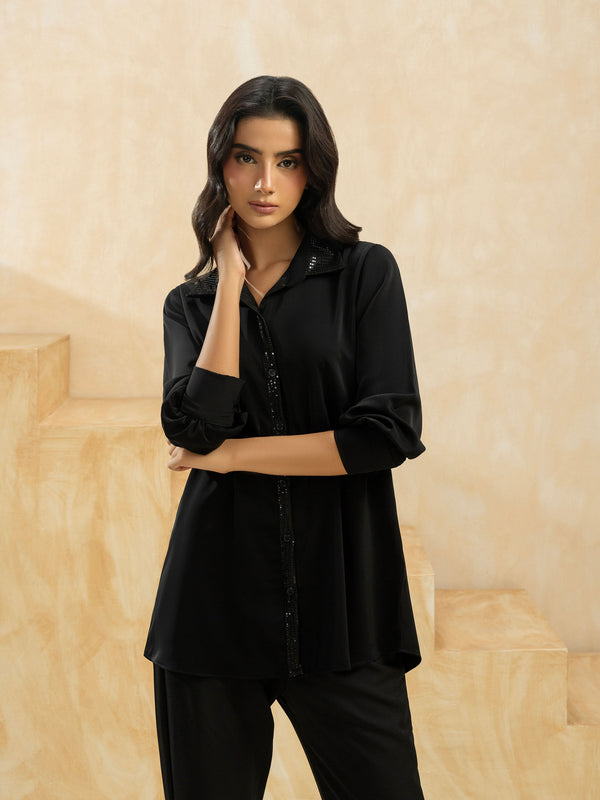 Limelight Dyed Silk Top Black