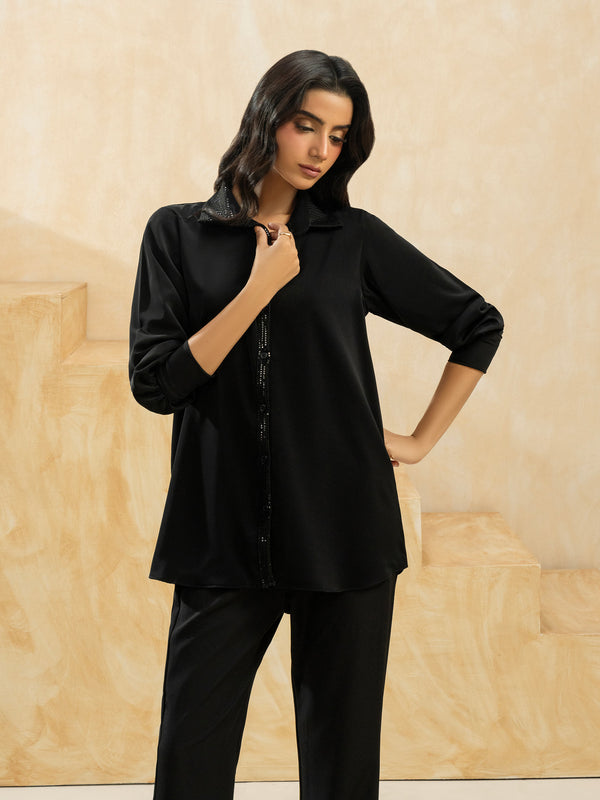 Limelight Dyed Silk Top Black