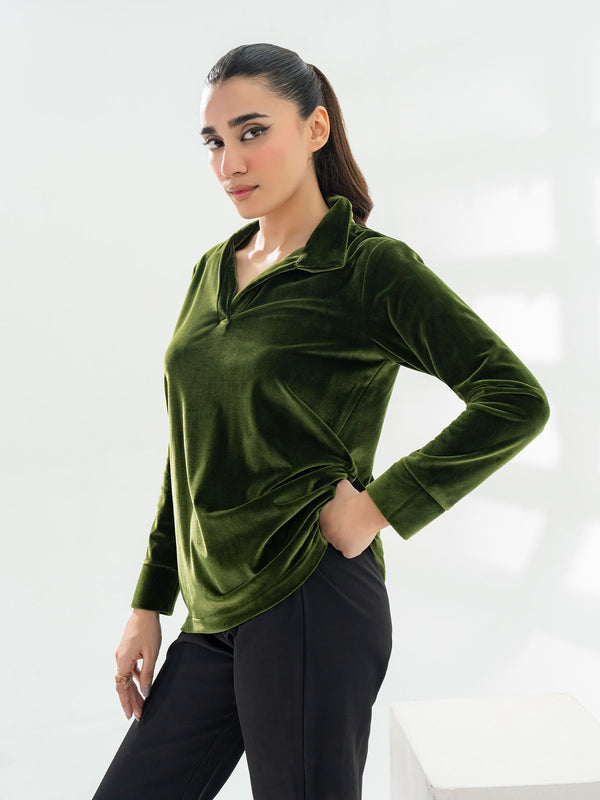 Limelight Dyed Velour Top