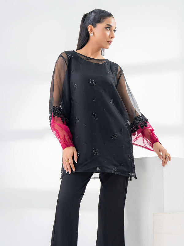 Limelight Embellished Organza Top With Slip