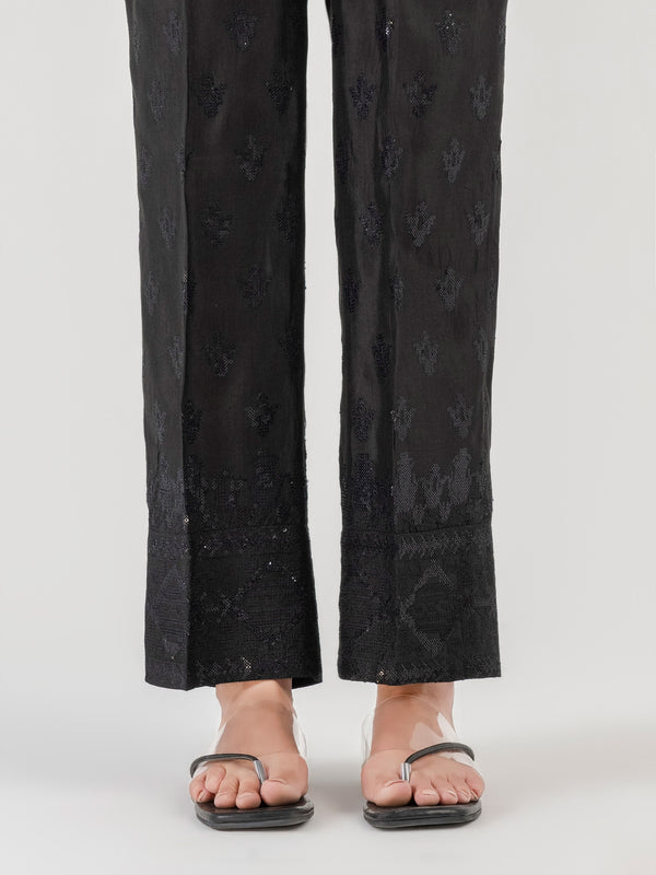 Limelight Embellished Raw Silk Trouser (Pret)