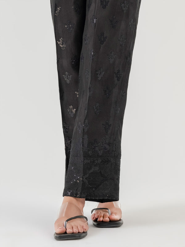 limelight Embellished Raw Silk Trouser (Pret)