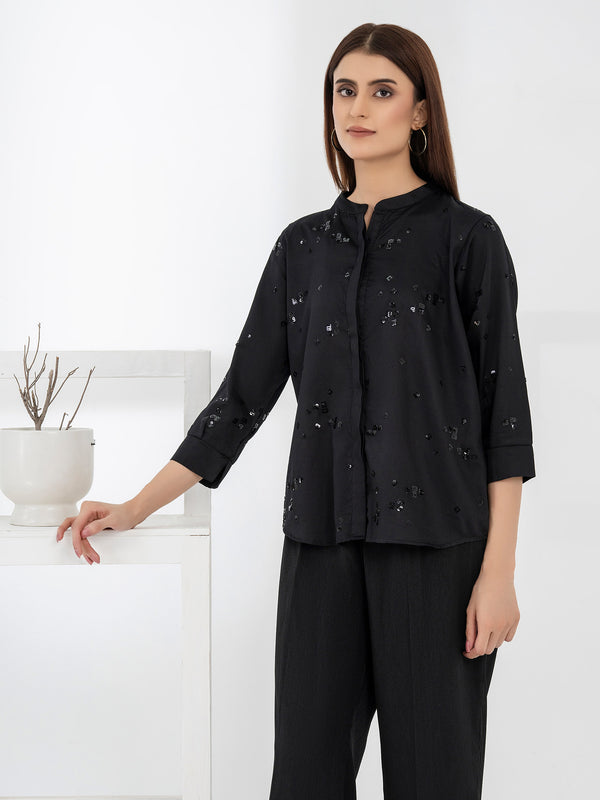 limelight Embellished Satin Top