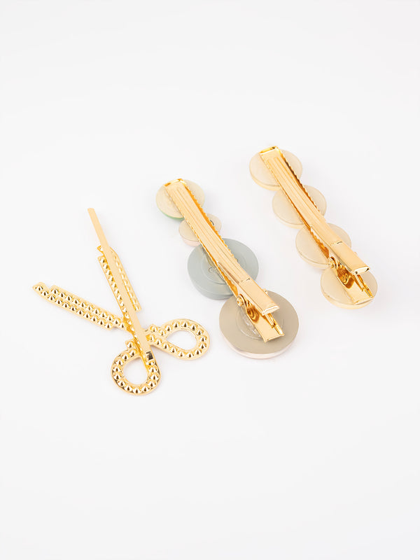 Limelight Embellished Scissor Hair Clips