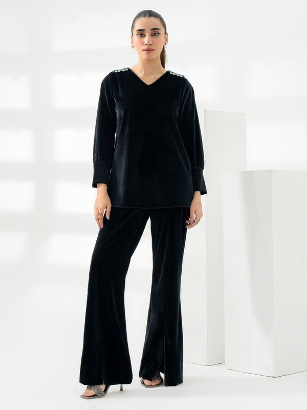 Limelight Embellished Velour Top