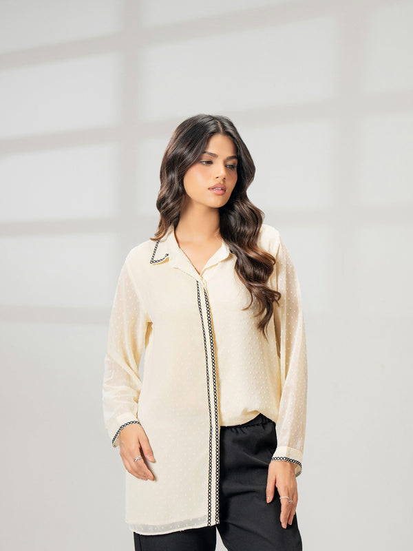 Limelight Embroidered Chiffon Top