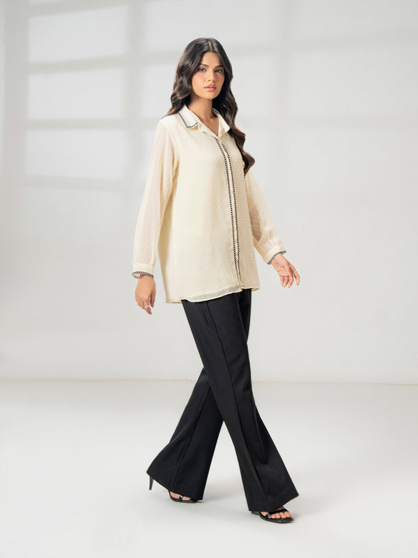 Limelight Embroidered Chiffon Top