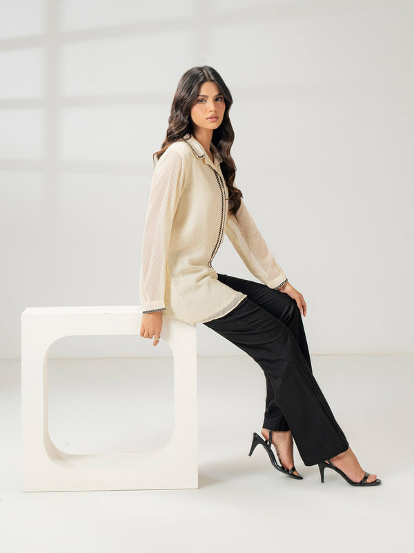 Limelight Embroidered Chiffon Top