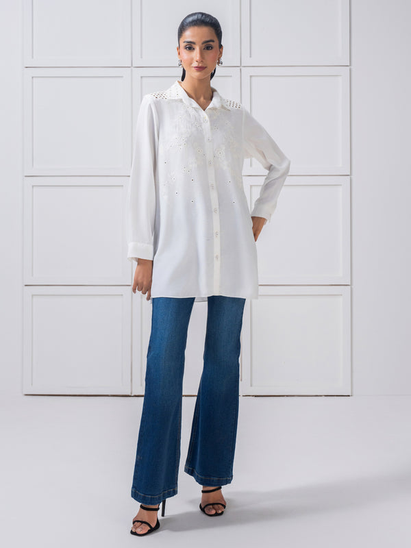 Limelight Embroidered Grip Top White