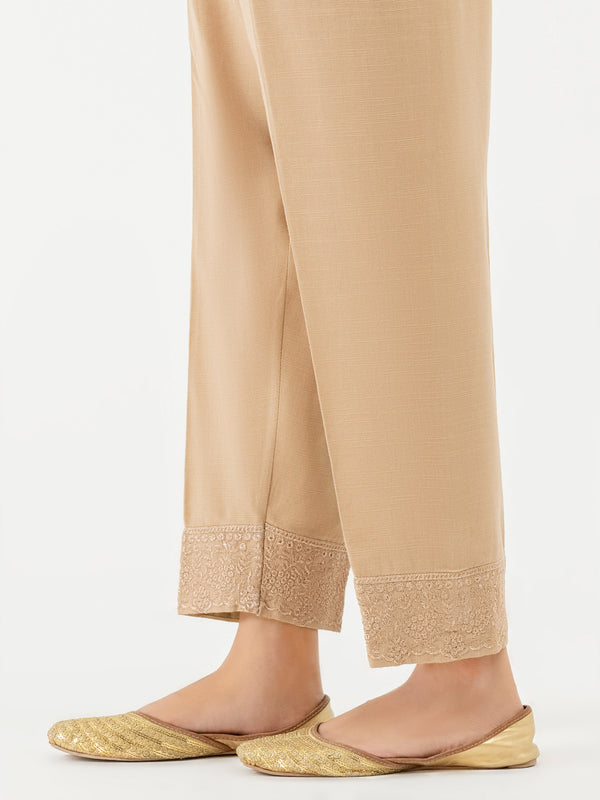 Limelight Embroidered Khaddar Trouser (Pret)