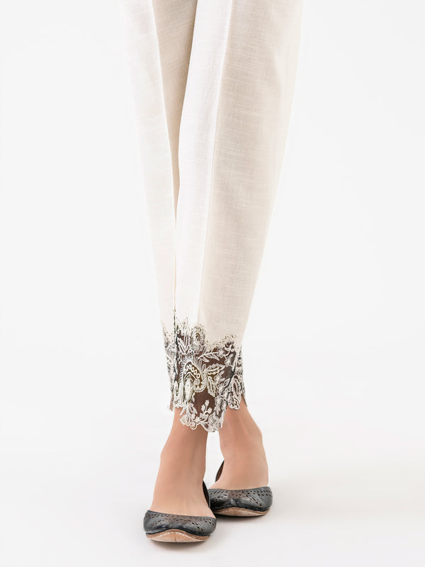 Limelight Embroidered Khaddar Trouser (Pret)