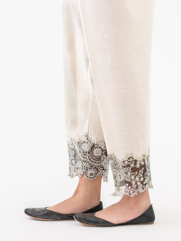 Limelight Embroidered Khaddar Trouser (Pret)