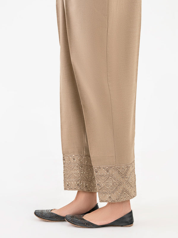 Limelight Embroidered Khaddar Trouser (Pret)