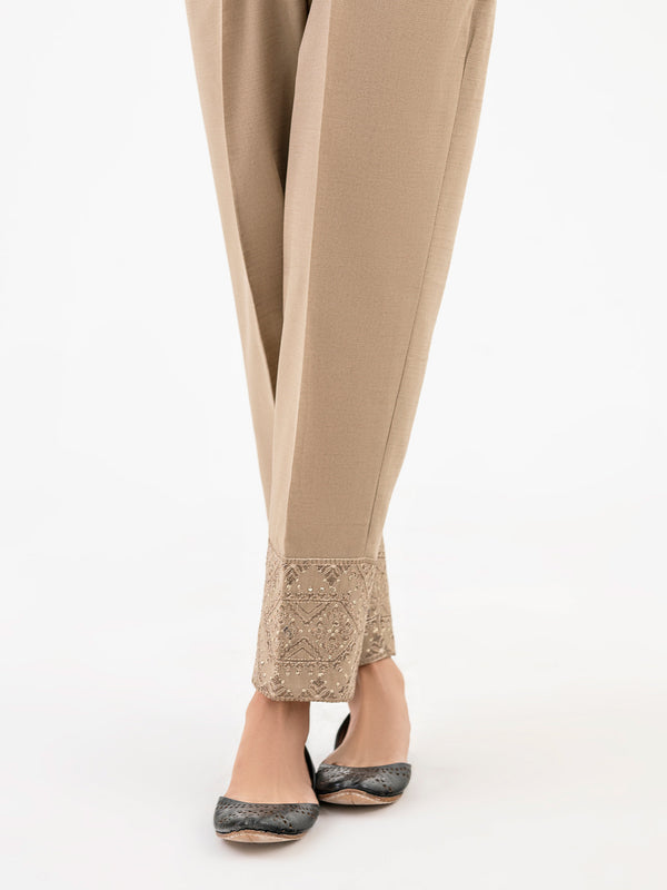 Limelight Embroidered Khaddar Trouser (Pret)