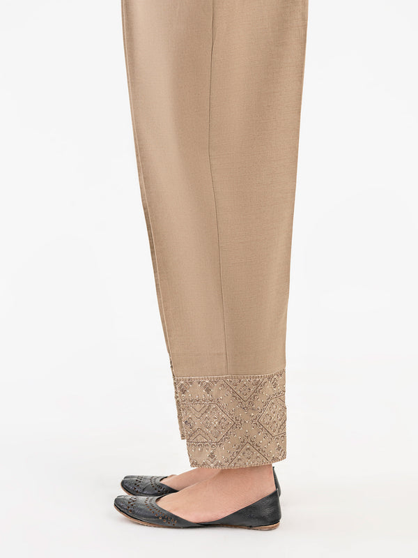 Limelight Embroidered Khaddar Trouser (Pret)