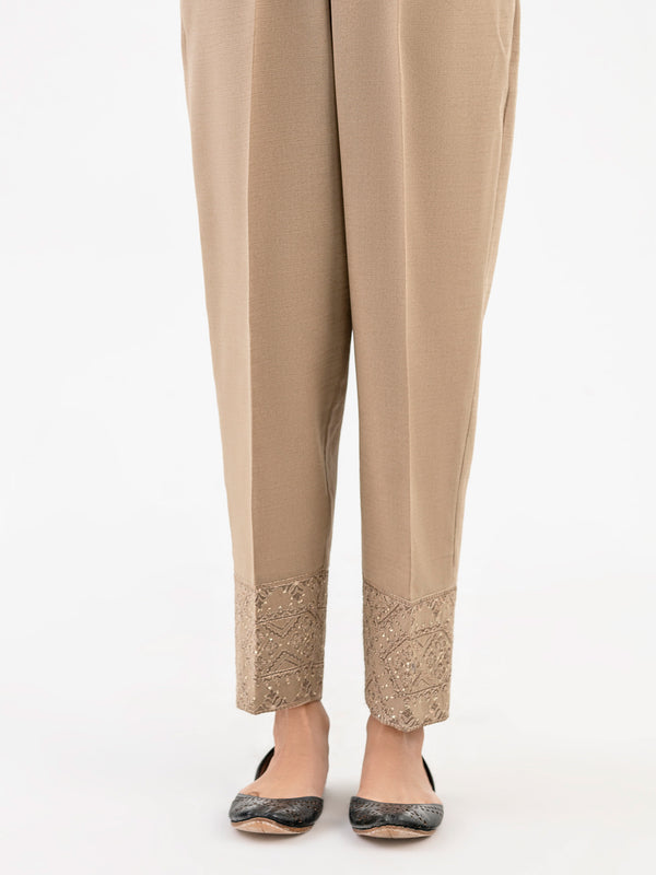 limelight Embroidered Khaddar Trouser (Pret)