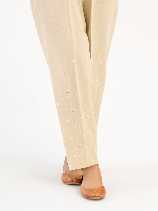 Limelight Embroidered Khaddar Trouser(Pret)