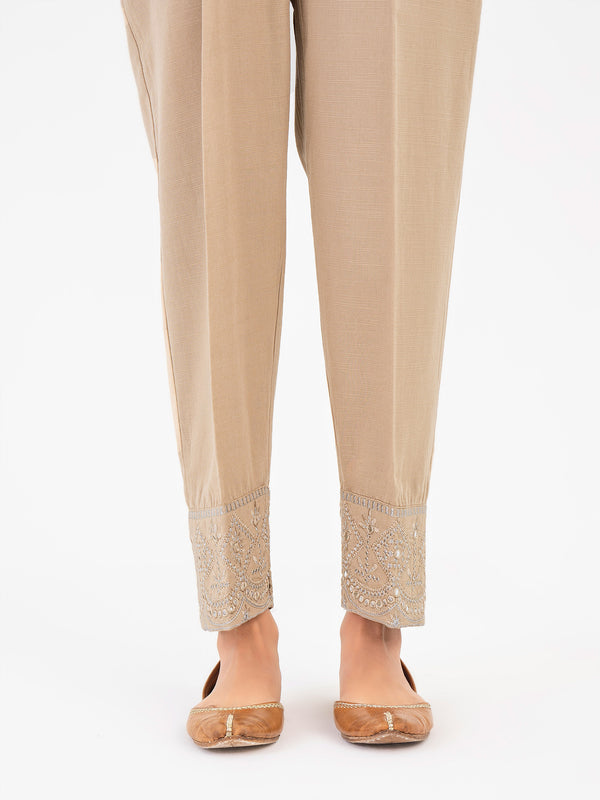 limelight Embroidered Khaddar Trouser(Pret)