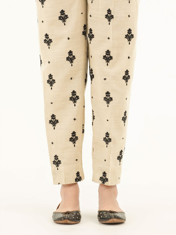 limelight Embroidered Khaddar Trousers
