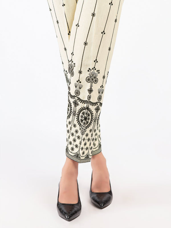 Limelight Embroidered Khaddar Trousers