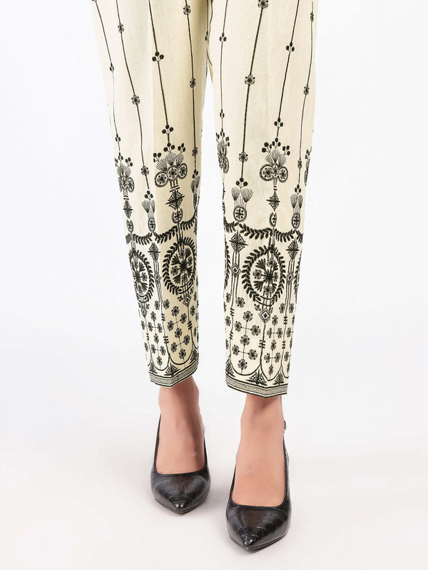 limelight Embroidered Khaddar Trousers