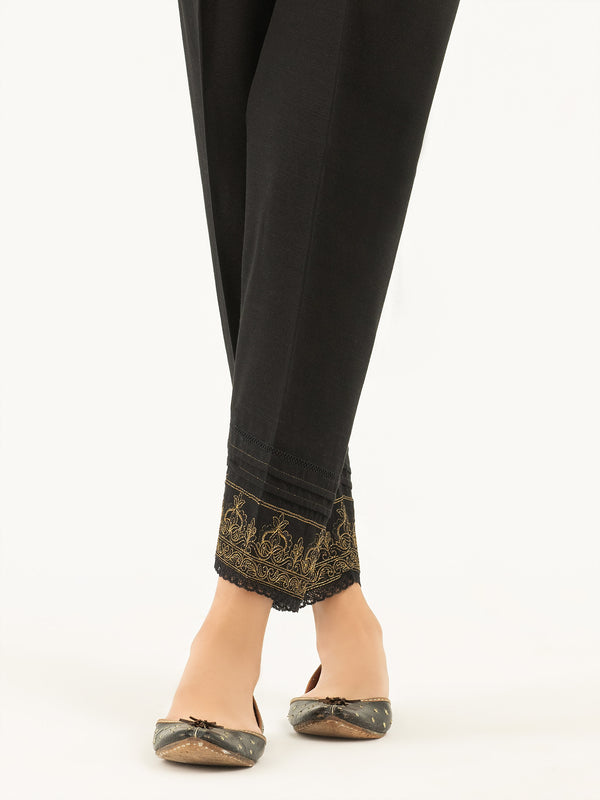 Limelight Embroidered Khaddar Trousers(Pret)