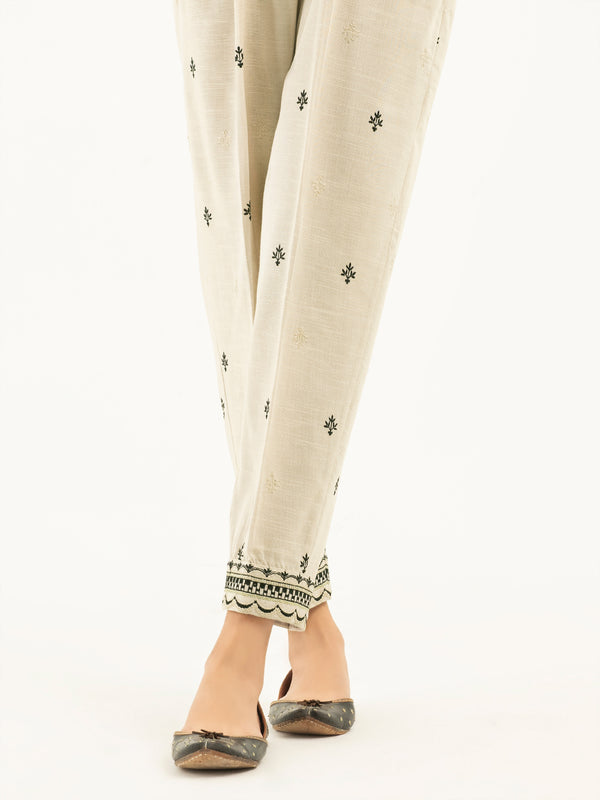 Limelight Embroidered Khaddar Trousers(Pret)