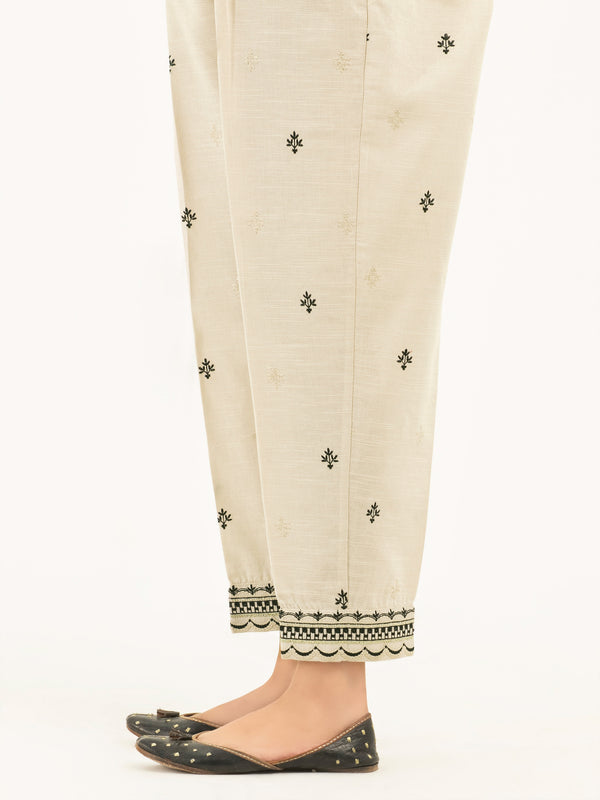 Limelight Embroidered Khaddar Trousers(Pret)