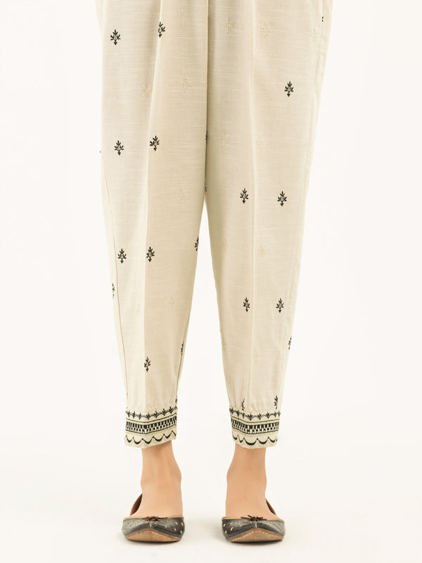 limelight Embroidered Khaddar Trousers(Pret)