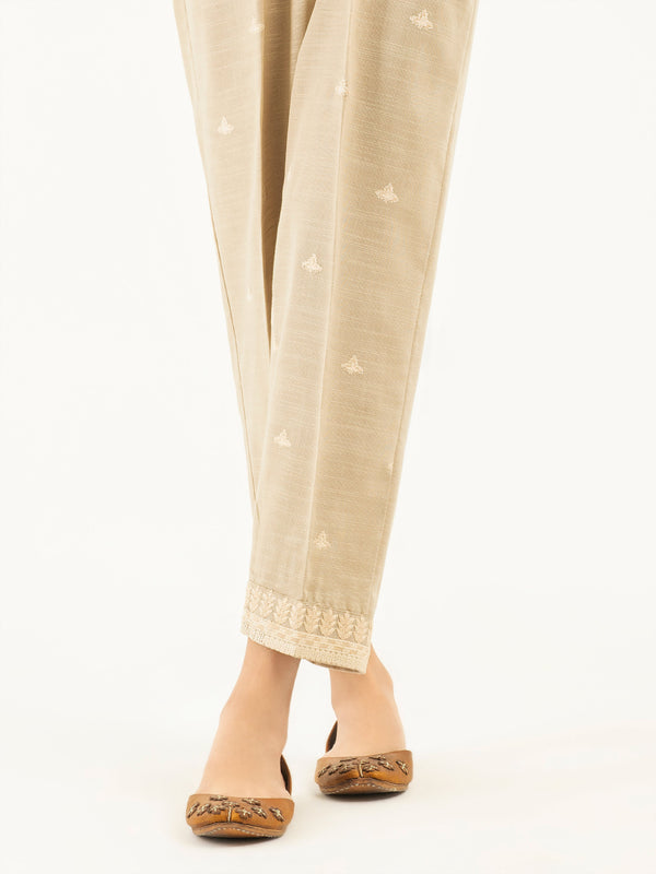 Limelight Embroidered Khaddar Trousers(Pret)