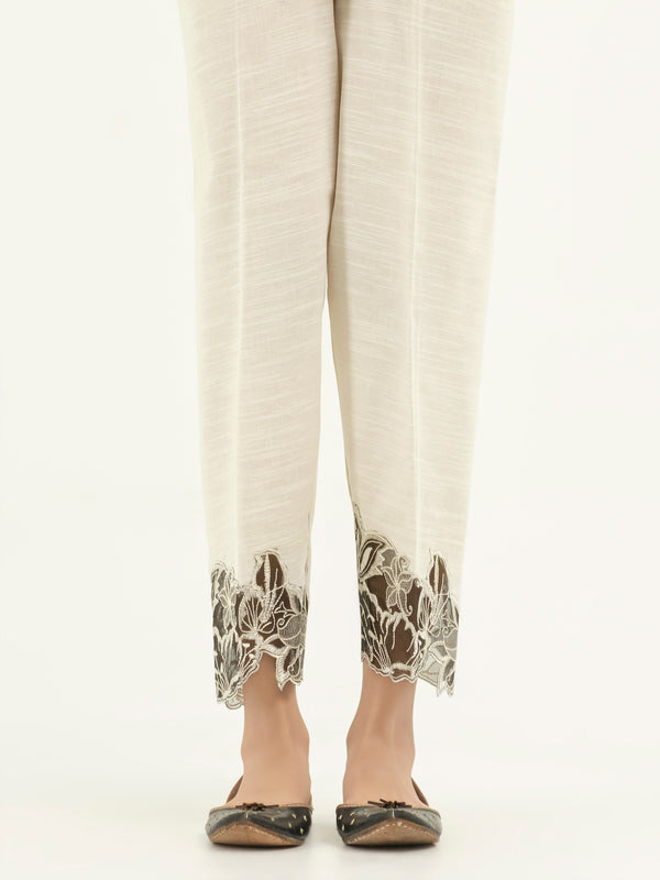 limelight Embroidered Khaddar Trousers(Pret)