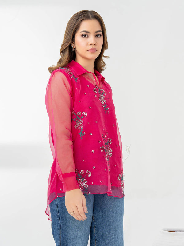 Limelight Embroidered Organza Top