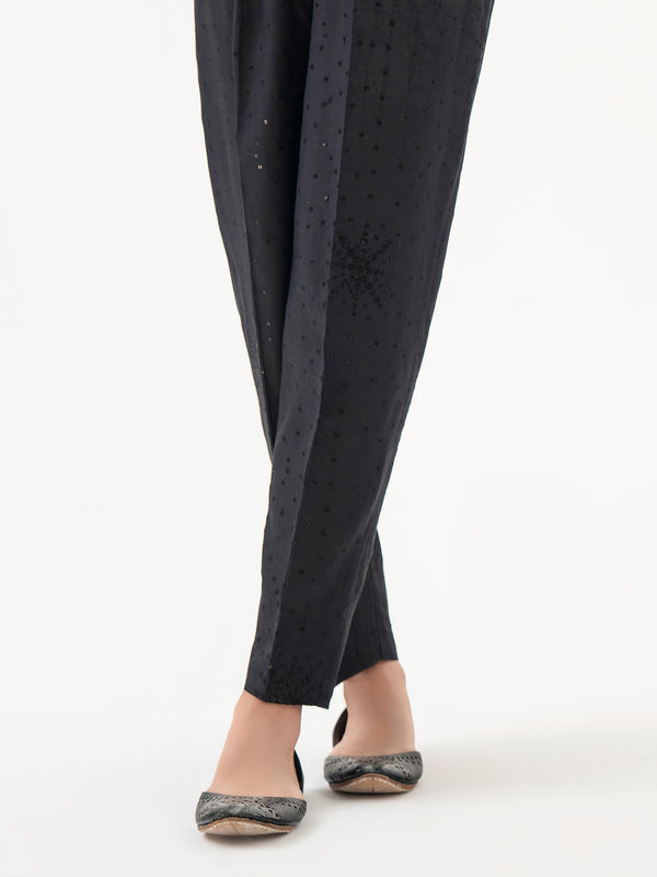 Limelight Embroidered Raw Silk Trouser (Pret)