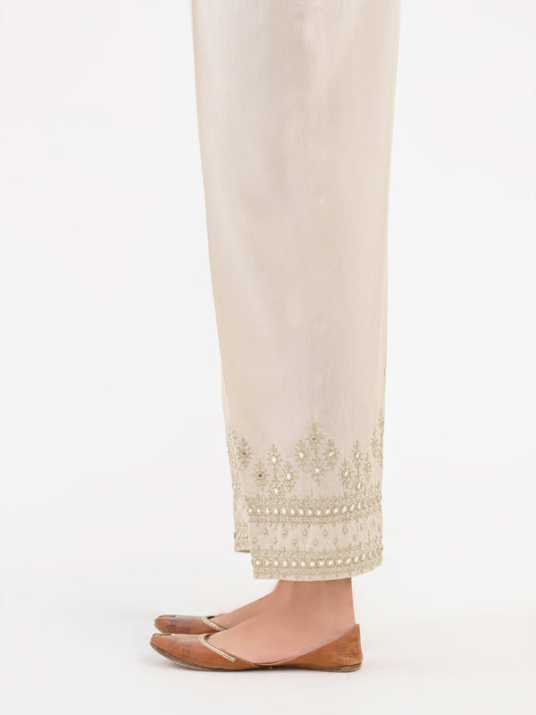 Limelight Embroidered Raw Silk Trouser (Pret)