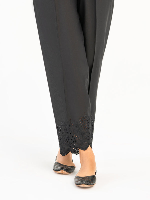 Limelight Embroidered Raw Silk Trouser(Pret)