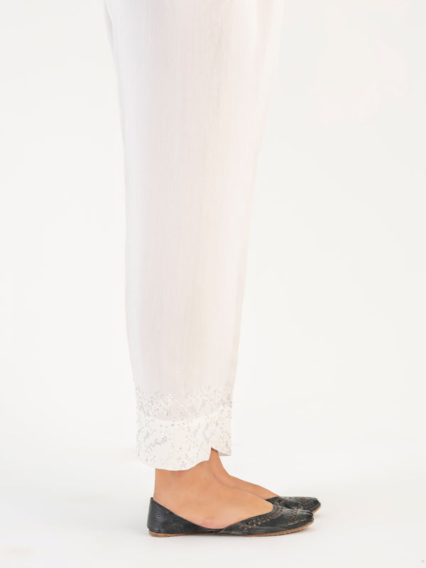 Limelight Embroidered Raw Silk Trouser(Pret)