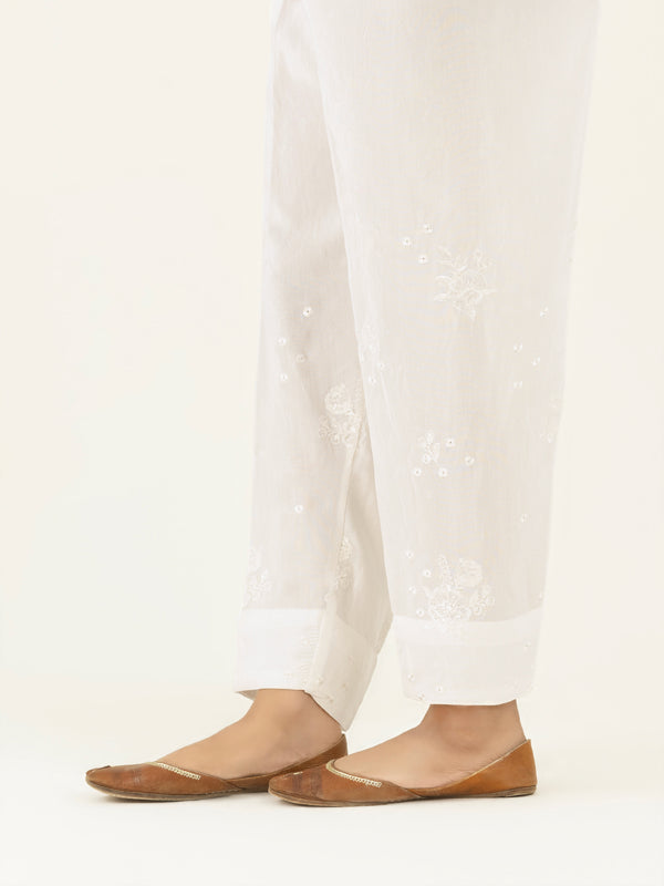 Limelight Embroidered Raw Silk Trouser(Pret)